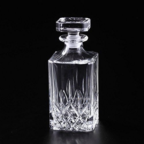 Amlong Crystal Lead-Free Crystal Liquor Decanter with Stopper, Round