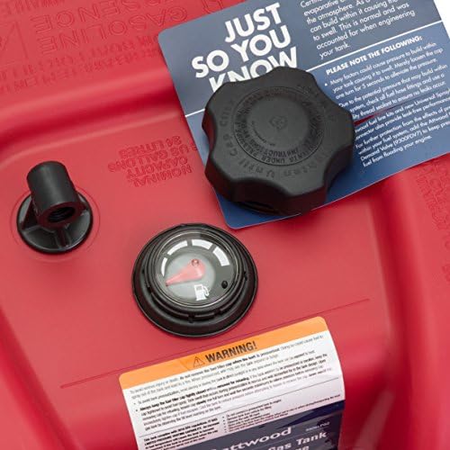 Attwood EPA and CARB Certified 6-Gallon Portable Marine Boat Fuel Tank