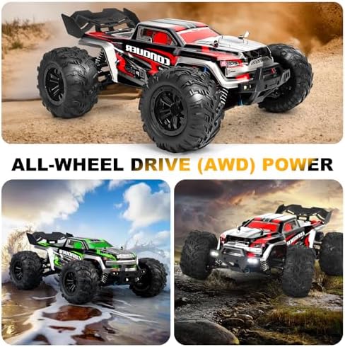 1:16 Scale All-Terrain RC Car for Adults - 40+KM/H High Speed 4WD Off-Road Remote Control Truck with 2 Rechargeable Batteries