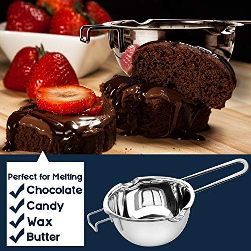 1QT Double Boiler Chocolate/Wax/Candy Melting Pot with Silicone Spatula