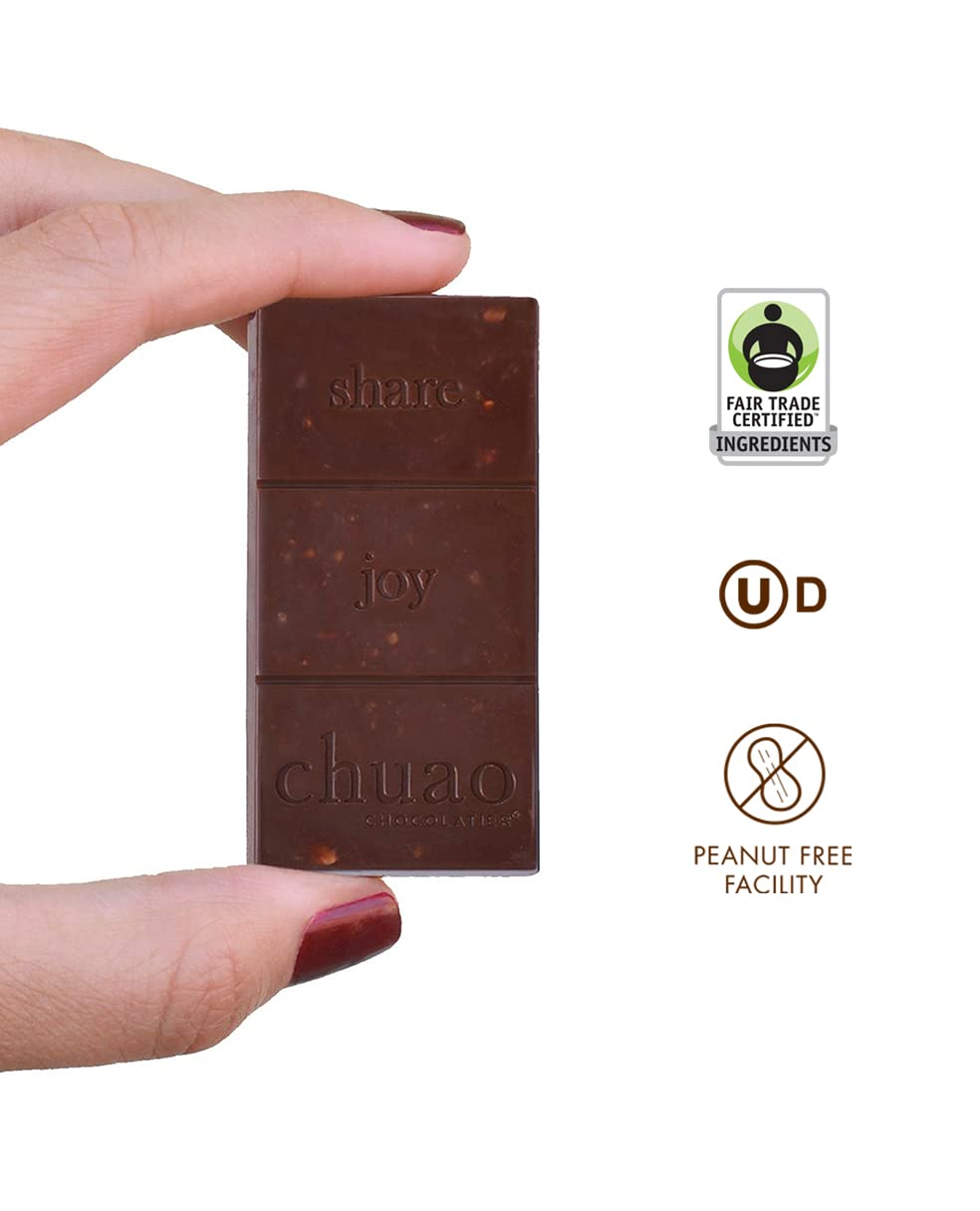 Chuao Chocolatier Salted Chocolate Crunch Dark Chocolate Mini Gourmet Chocolate Bar, 24-Ct. (0.39 oz. each)