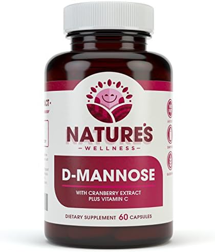 D MANNOSE with Cranberry Extract & Vitamin C - Urinary Tract UT Cleanse & Bladder Health - Protects Against Urinary Tract Infections UTI - Natural