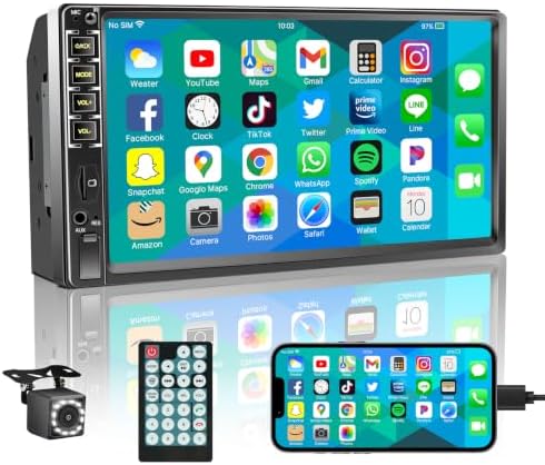 Leadfan 7" Car Stereo Double Din Radio with Bluetooth