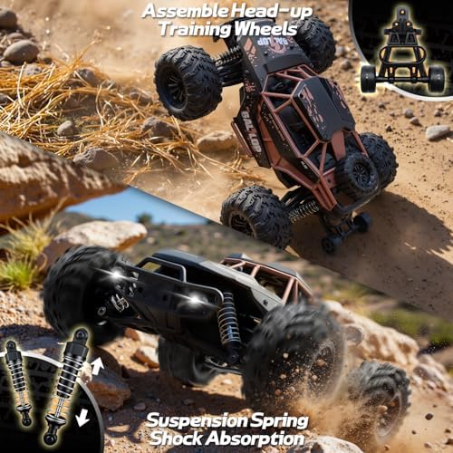 1:16 RC Cars for Adult,45km/h 4WD Off-Road Remote Control Car All-Terrain Fast RC Truck with Two 1500mAh Batteries