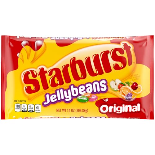 Starburst Original Jellybeans Candy, 14 ounce bag | Soft fruit jellybeans with a chewy center, great for candy bowls, candy salads, party favors