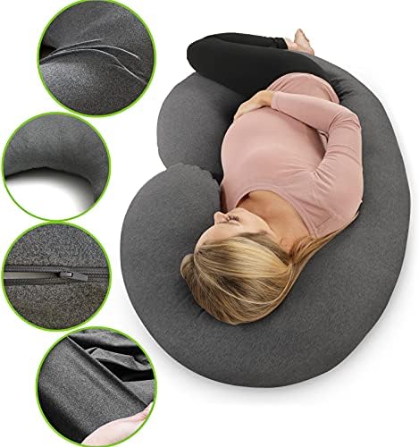 COSMOPLUS 𝐏𝐫𝐞𝐠𝐧𝐚𝐧𝐜𝐲 𝐏𝐢𝐥𝐥𝐨𝐰 𝐂𝐨𝐯𝐞𝐫 U Shaped Full Body Pillow Case 𝐂𝐨𝐯𝐞𝐫 for