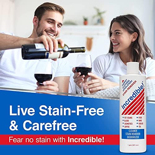 INCREDIBLE! Stain Remover | Instant Spot Remover for New & Old Stains | Cleaner, Stain Removal, Deodorizer - For Blood, Red Wine, Coffee