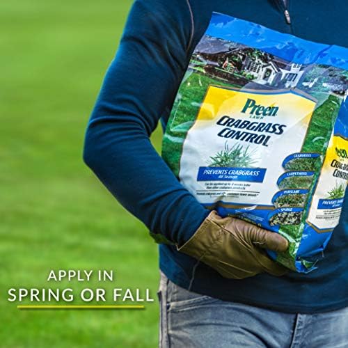 Preen Lawn Crabgrass Control 15 lb. Bag, Covers 5, 000 sq. ft. | Stops crabgrass all season long, Can be applied up to 4 weeks after emergence