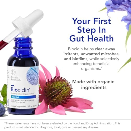 Biocidin Broad-Spectrum Liquid Formula Drops for Microbiome Balance, 1 Oz | Broad-Spectrum Botanical Drops, 18 Botanical Extracts, Microbiome Balance