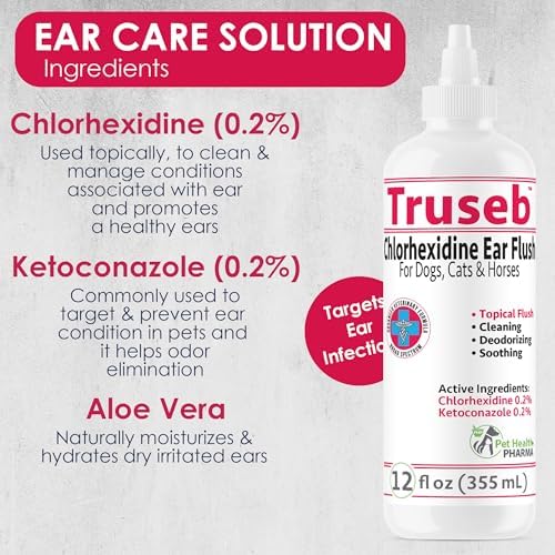 Truseb Maximum Strength Dog Ear Infection Treatment Flush