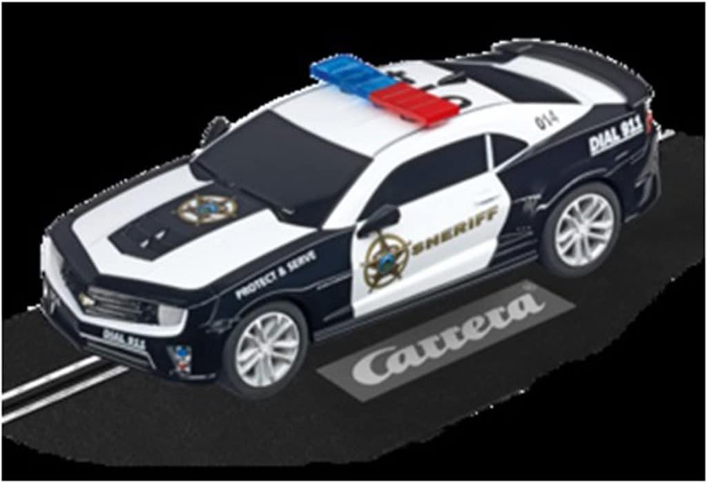 Carrera GO 2015 Chevrolet Camaro ZL1 Sheriff 1:43 Scale Analog Slot Car | Compatible with all Carrera GO electric & battery race tracks, 1:43 scale