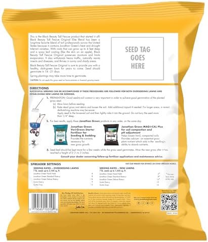 Jonathan Green (10317) Black Beauty Original Grass Seed Blend - Cool Season Lawn Seed (15 lb)