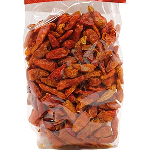 TUTTOCALABRIA Diavoletti Rossi Chili Peppers, Dried Hot Peppers, 50 g | Small Dried Spicy Hot Chili Peppers "Red Devils" for Seafood and Salads