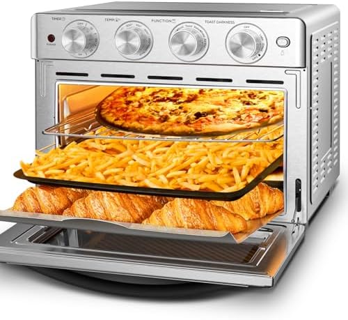 Geek Chef Air Fryer Toaster Oven 26 QT, Large AirFryer Convection Countertop Oven Combo with Easy Bake, Roast, Broil, Warm