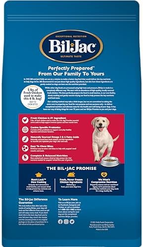 Bil-Jac Puppy Select Dry Dog Food with Fresh Chicken & Probiotics | 30 lb | Fresh Chicken is the #1 Ingredient with Easy-to-Chew Bites, Probiotics & Omega Fatty Acids to Support Healthy Puppy Growth