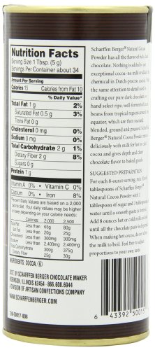 Scharffen Berger Natural Unsweetened Cocoa Powder, 6-Ounce Canisters (Pack of 2)