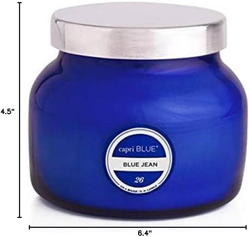 Capri Blue Scented Candles - Soy Candle Wax Blend - Jar Candles - Blue Candle Gifts for Women & Men - Luxury Candles for Home Scented with Vanilla, Bergamot & Sandalwood - Havana Vanilla (19 oz)
