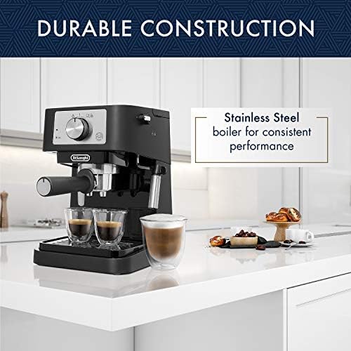 De'Longhi Stilosa Compact Manual Espresso Machine, Manual Milk Frother