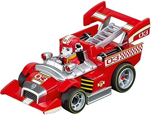 Carrera GO 63514 Official Licensed PAW Patrol Battery Operated 1:43 Scale Slot Car Racing Toy Track Set with Jump Ramp Featuring Chase and Marshall