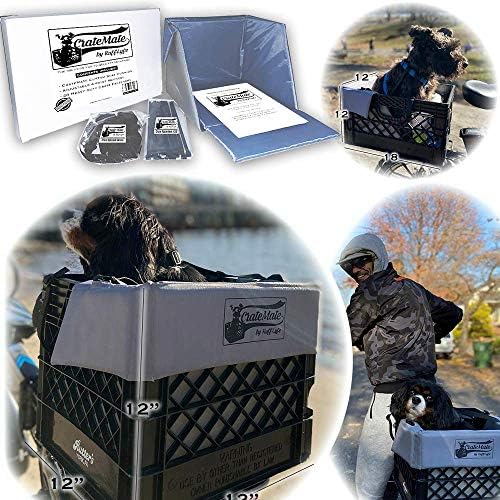 DIY Conversion/Bike Dog Carrier Package (Crate NOT Included) Padded Liner is 2 Sizes in One + 4 Point Safety Harness & Heavy Duty Fasteners Holds