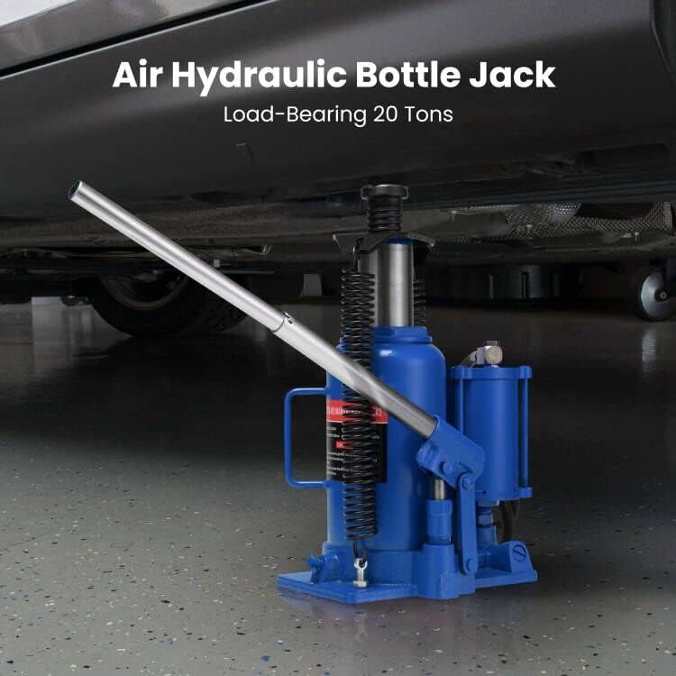 SPECSTAR Pneumatic Air Hydraulic Bottle Jack with Manual Hand Pump 20 Ton