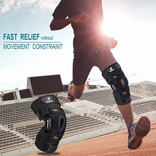 T TIMTAKBO Heavy Duty Hinged Knee Brace for Men Women Knee Pain Relief(M) | Breathable GEL Patella Pad of Non Slip Knee Support with Removable Dual