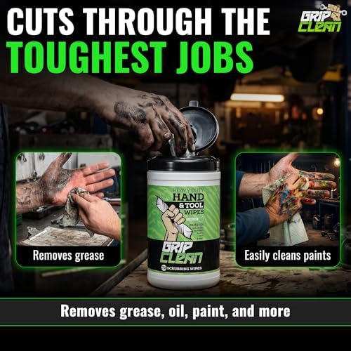Heavy Duty Hand Cleaning Wipes, Tool Wipes, Waterless Mechanic Hand Cleaner
