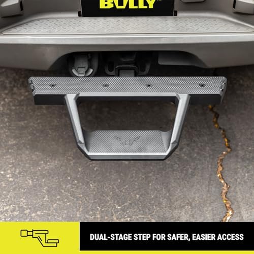 Bully BBS-1200 Black Cast Aluminum Hitch Step, 23" Wide