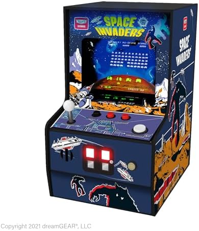 My Arcade Micro Player Mini Arcade Machine: Galaga Video Game, Fully Playable, 6.75 Inch Collectible, Color Display, Speaker, Volume Buttons, Headphone Jack - Electronic Games