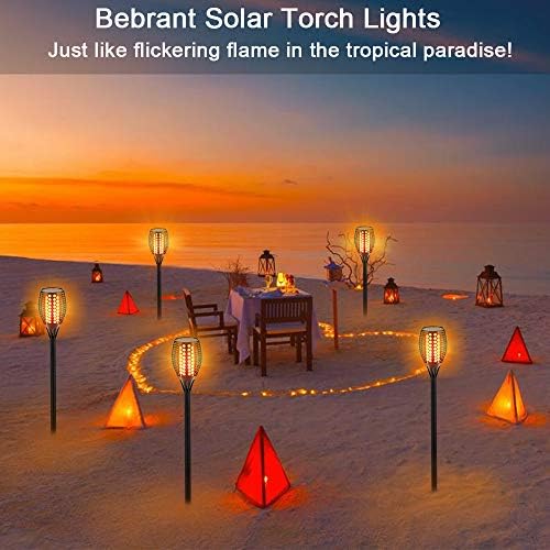 Aityvert Flickering Flame Solar Torch Lights Outdoor, 43" Tall, 2 Pack | Realistic 96-LED Flame Effect,Higher & Larger,IP65 Waterproof, Landscape Decoration Auto On/Off for Patio, Garden,Pathway