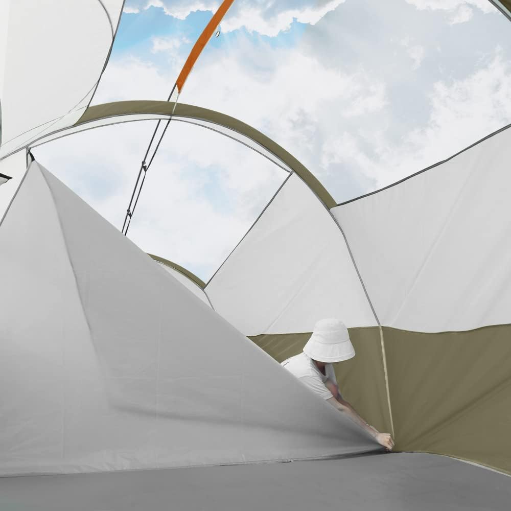 CAMPROS CP 8 Person Camping Tent, Room Divider, Rainfly, Weather Resistant