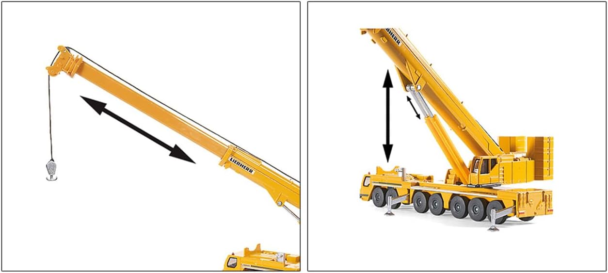 Siku 1886, Liebherr Mobile Crane, 1:87, Metal/Plastic, Yellow, Movable Parts