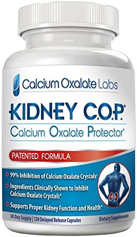KIDNEY C.O.P. Calcium Oxalate Kidney Stone Support Supplement 120 Caps | Urologist Recommended, 99% Calcium Oxalate Inhibition, 5X Stronger Than Chanca Piedra, Patented Formula, 30-day supply