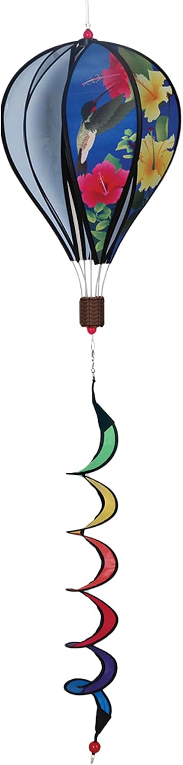 Hot Air Balloon Hanging Garden Spinner 16" - Vibrant Patriotic Design, Weather-Resistant Outdoor Decor, Durable & Lightweight for Patios, Yards, and Gardens - Eye-Catching Wind Spinner