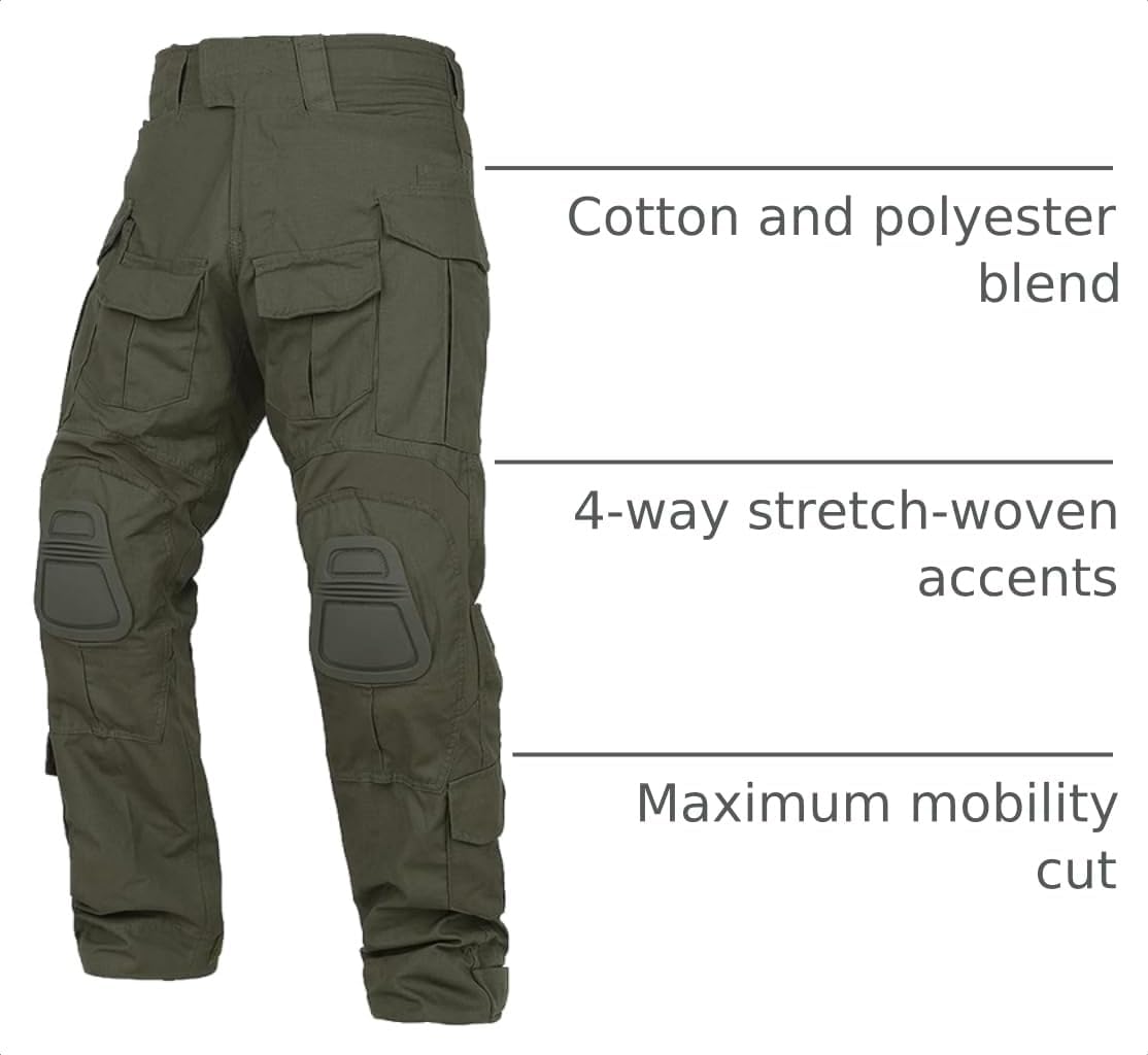 KRYDEX Tactical Men's G3 Combat Pants with Knee Pads