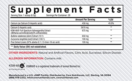 Core Nutritionals Test Testosterone Support, Black Lightning, 28 Servings