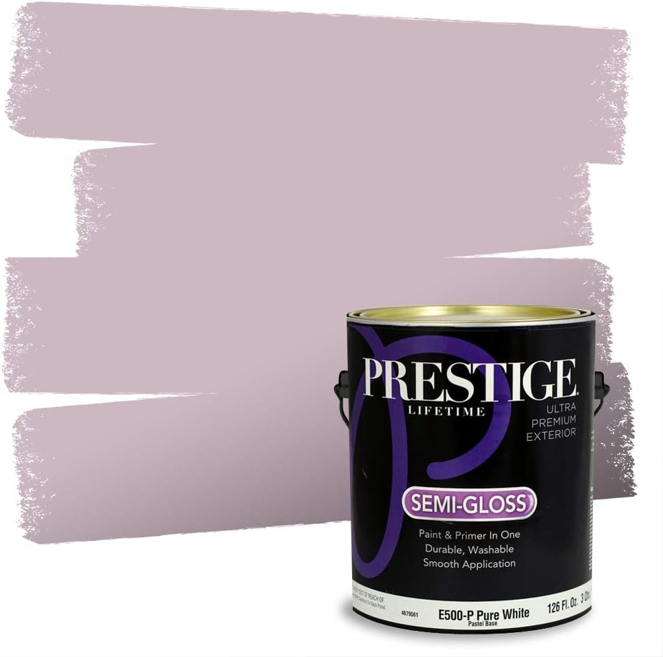 PRESTIGE Paints Exterior Paint and Primer In One, 1-Gallon, Satin, Comparable Match of Sherwin Williams* Ash Violet*