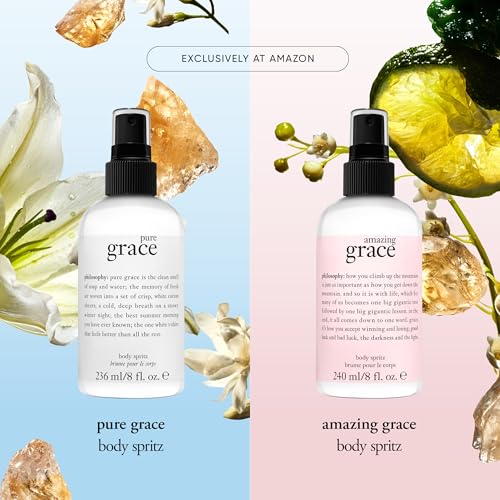 philosophy pure grace body spray - crisp & clean women's scent - with notes of water lily