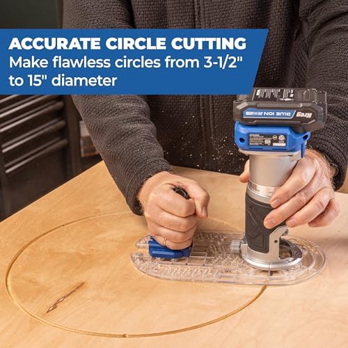 Kreg Trim Router Base Plate - Single Grip Handle for Accurate Routing