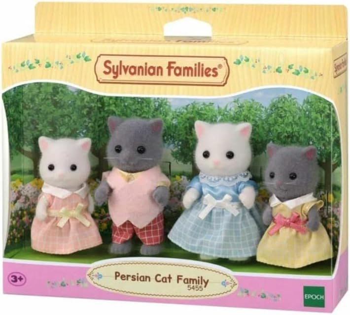 Sylvanian Families 5455 Persian Cat Family Dolls