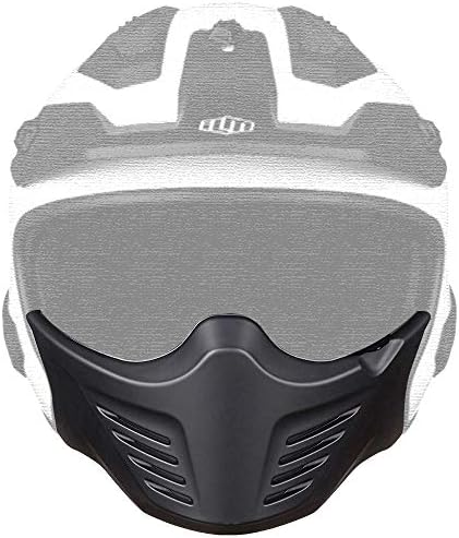 ILM Open Face Motorcycle 3/4 Half Helmet for Moped ATV Cruiser Scooter DOT (Black Chin Guard, Chin Guard)
