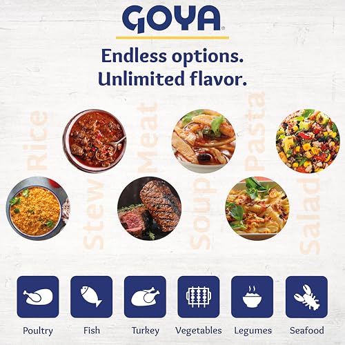 Goya Sazón Natural and Complete, Vegetables, All Purpose Seasoning, 3.52oz | Low Sodium Latin Spice Blend for Poultry, Seafood, Meat and Vegetables, All Purpose Mexican Seasoning, No Salt Added, Tasty