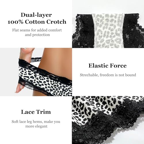 Women’s Underwear Soft Breathable Cotton Brief Ladies Panties 5-Pack