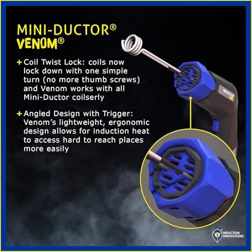 Induction Innovations Mini-Ductor Venom Heater, 3 Coils, Carrier Case | Includes 3 induction coils, Carrying case, Instruction manual