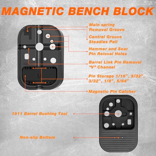 BESTNULE 24pc Punch Set and Hammer, Roll Pin Punch Set & Tweezers & Wipes