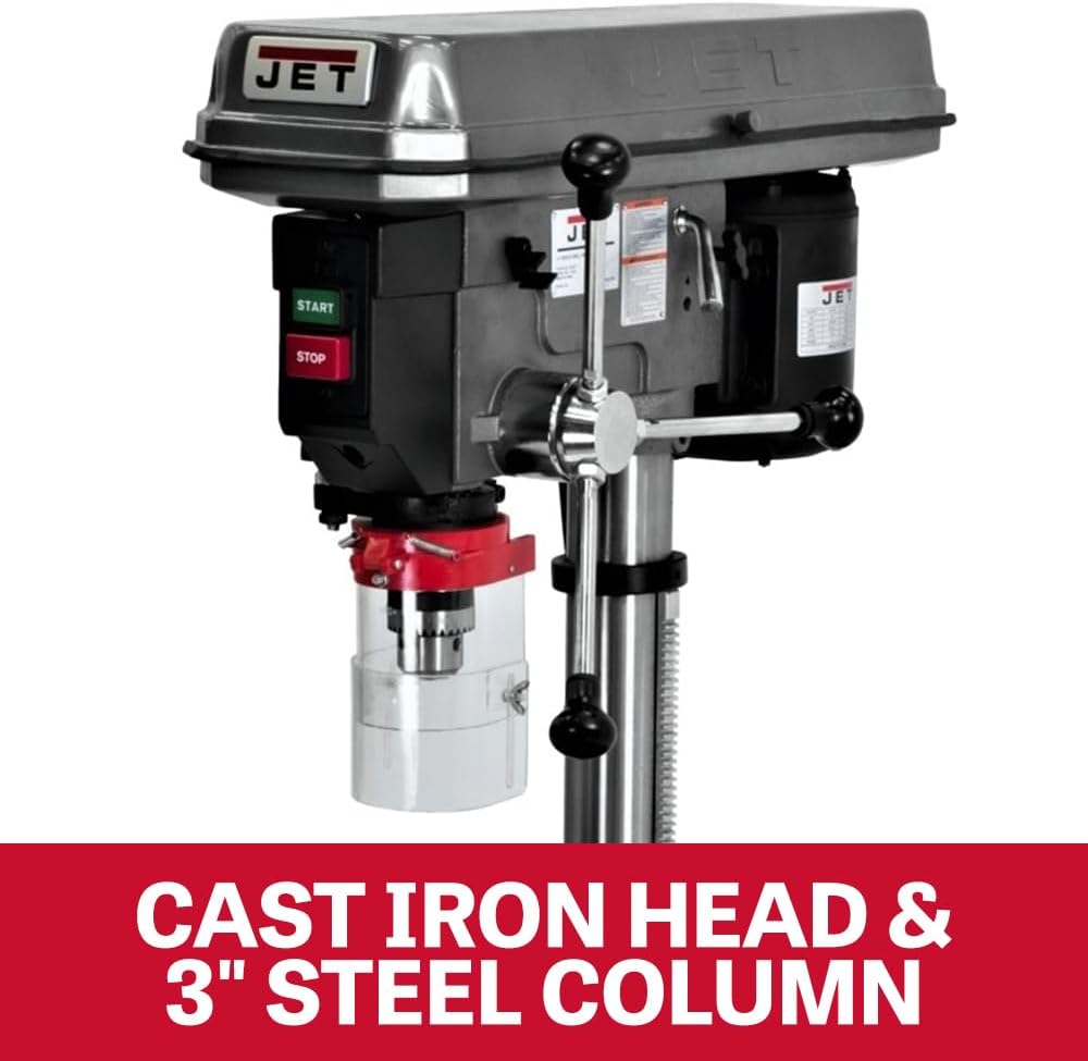 JET 15-Inch Benchtop Drill Press, 16 Speed, 3/4 HP, 115/230V 1Ph (Model J-2530)