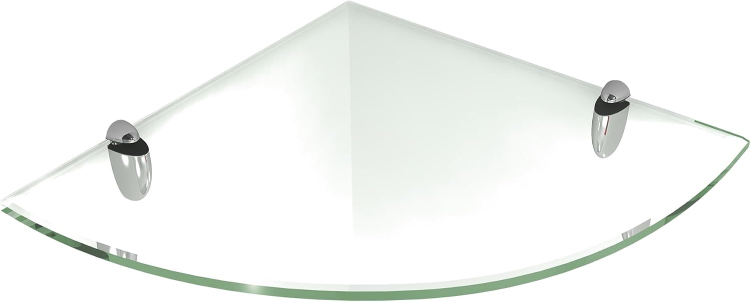 Fab Glass and Mirror Glass Shelf 8" X 30" Clear