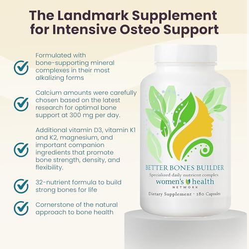 Better Bones Builder - 32-in-1 Calcium Supplements for Women, 300mg Calcium with Vitamin A, C, D3, K, and 300mg Magnesium