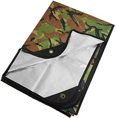 Arcturus Insulated Tarp, Reusable Heavy Duty Thermal Survival Blanket – 60x82in, Reflects 90% Body Heat, Waterproof, Windproof, 3-Layer Design, Reinforced Grommets, Olive Green | Reflective Mylar, Waterproof & Windproof, Reinforced Grommets for Tarp Setu…