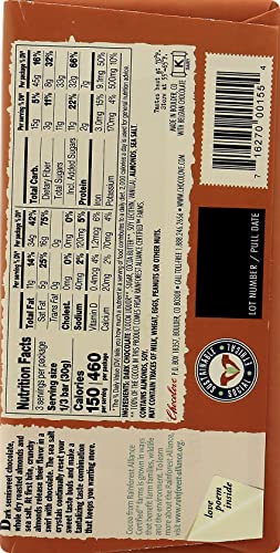 Chocolove Almonds Seasalt in Dark Chocolate, 3.2-ounces (Pack of 6)